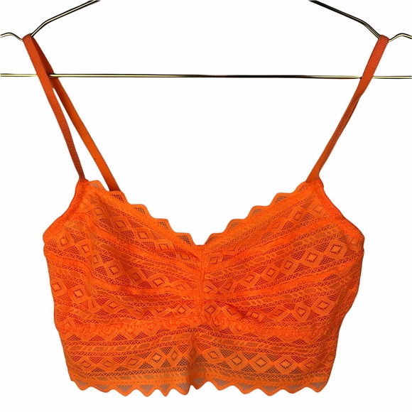 Pink by Victoria Secret Orange Lace Bralette - Picture 3 of 7